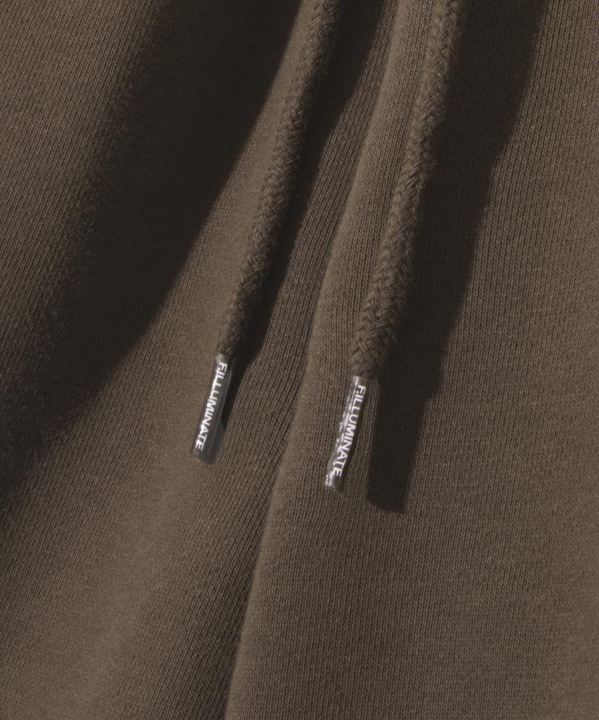 FILLUMINATE Side Tuck Bermuda Sweat Shorts - Brown