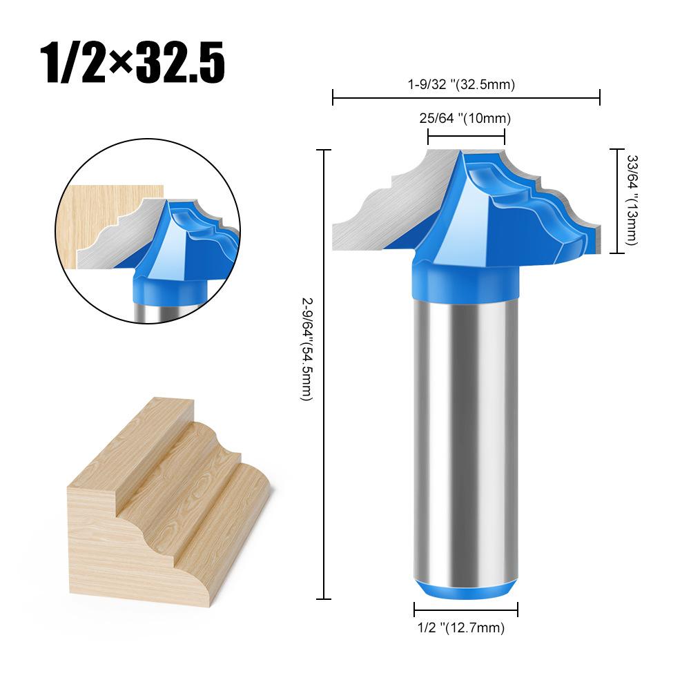 

Double Corner Sensitive Knife Line Knife Armrest Knife Engraving Machine Tool Cabinet Door Panel Knife Line Knife Lace Knife Cabinet Double corner knife 1/2 * 32.5 (3015-5013)