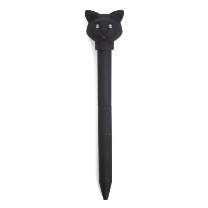 Stylo bille - Chat - Lumière et son - Encre noire - Pointe moyenne - Pour enfants