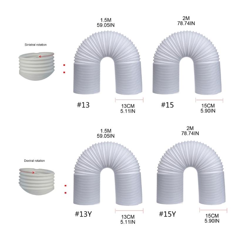 Duct Extension Pipe Accessories Flexible Air Conditioner Exhaust Hoses Duct Ventilator Pipe for Mobile Air Conditioning
