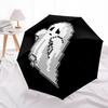 1pc Ghost Spirit Automatic Open/close Folding Compact Umbrella, 8-Rib Sturdy Canopy, Lightweight Portable, Everyday Use, Gift, Outdoor Umbrella, Trave