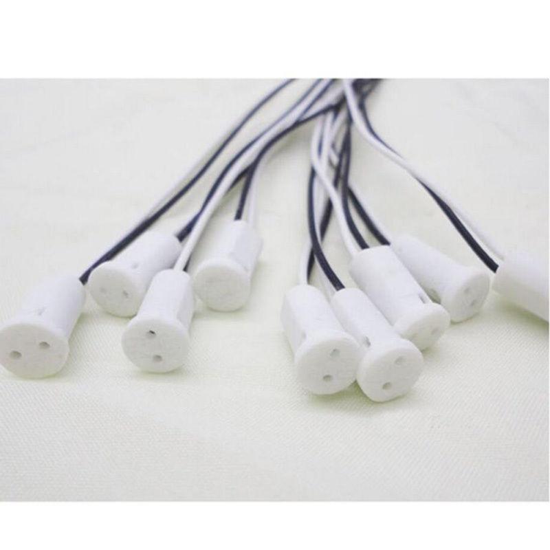 hot! G4 Base Holder Ceramic Fire Prevention Wire Adapter Halogen Socket Connector for LED Bulb 12V