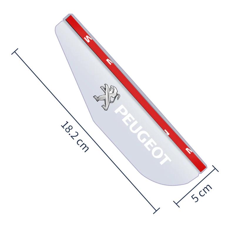 2Pcs Car Rearview Mirror Protector Rain Cover Transparent Sticker For Peugeot 407 508 2008 5008 307 3008 206 207 208 107 106 205