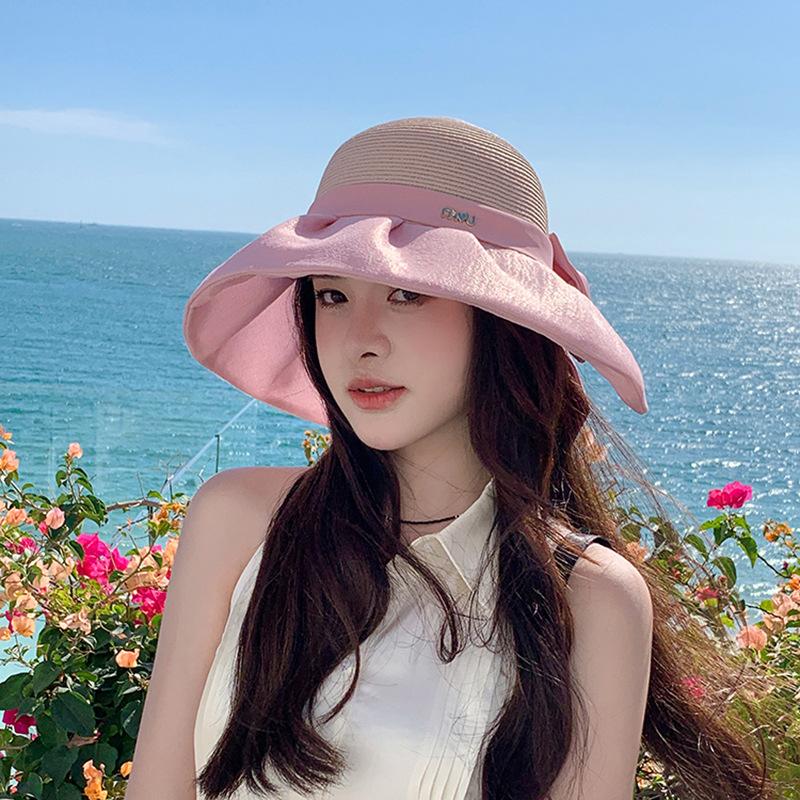 New Hat for Women's Spring and Summer Beach Vacation Sun Protection Korean Style Versatile and Elegant Fisherman's Hat Sun Hat
