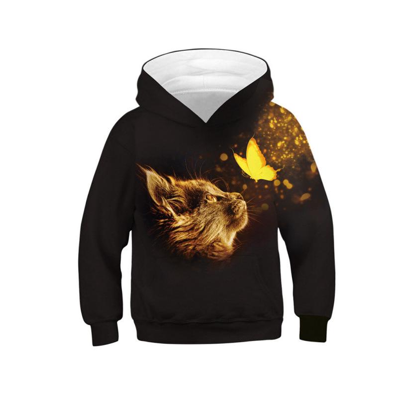 

Осенний 3D топ с принтом животного, модный повседневный детский худи с длинным рукавом для мальчика 150