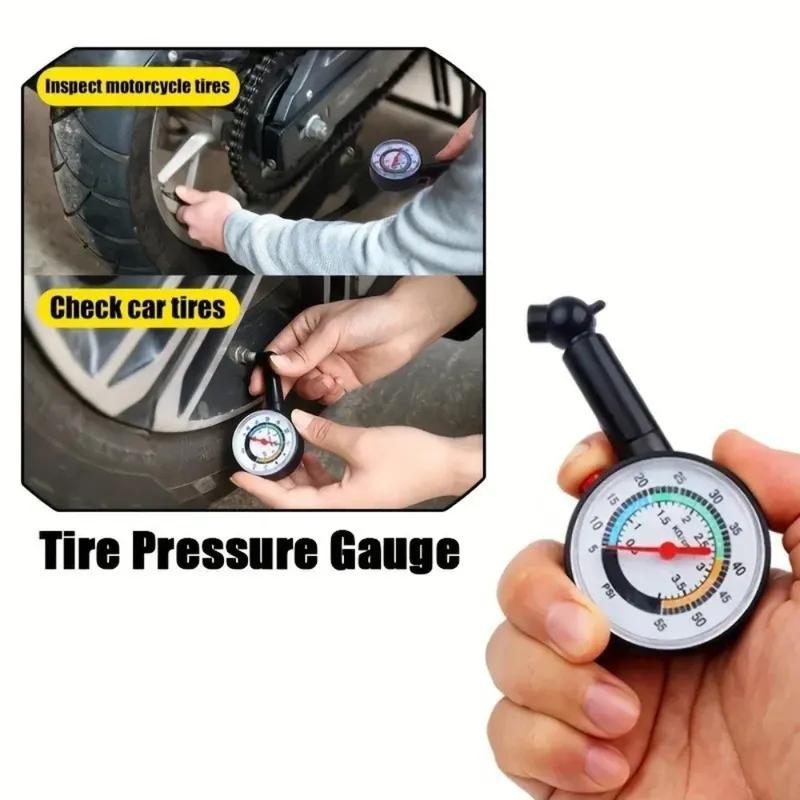Manometru de Presiune pentru Anvelope Auto de Înaltă Precizie, Indicator Mecanic Portabil pentru Dezumflare Anvelope, Manometru, Tabel de Monitorizare Anvelope