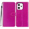 For Oppo Reno14 5G (Global) Wallet Case Glitter Anti-Scratch Leather Stand Phone Cover with Strap