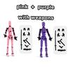 Luminous 1/2/4/9Pcs Titan 13 Action Figures T13 Figure 3D Printed Multi-Jointed Movable Lucky 13 Action Figure Nova Figure Dummy