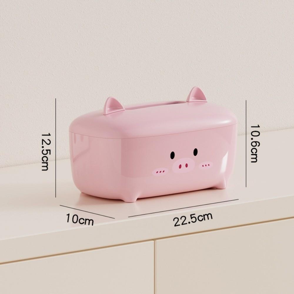 Cartoon Animal Tissue Box Non-Slip Base Large Capacity Napkin Container Thickened Space Saving Paper Towel Holder Desktop Use