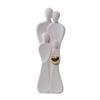 European  Ceramic Sculpture for A Family of Four Creative White Couple Figurine Decorative Piece for Living Room or Office Gift