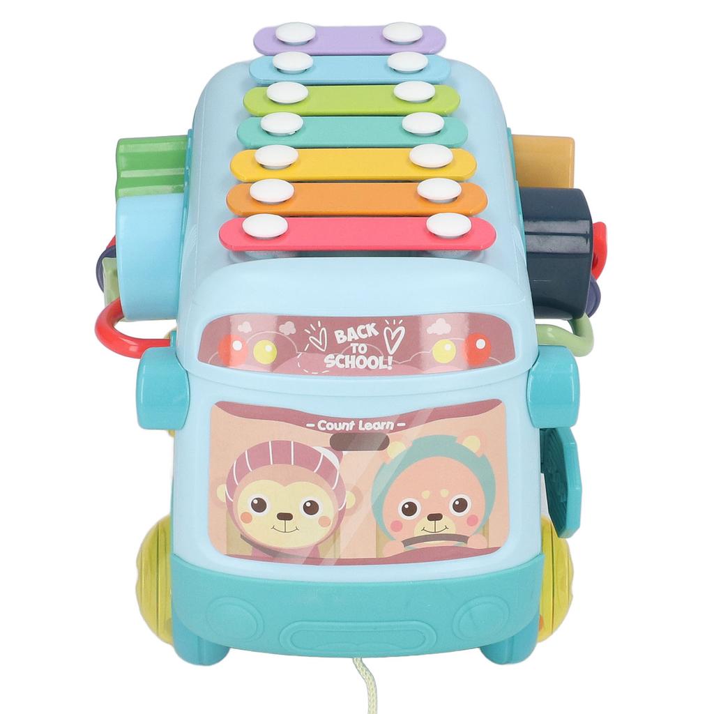 Blocks Musical Bus Alphabet Multifunction Learning Toy Pattern Matching Mini Bead Music Bus
