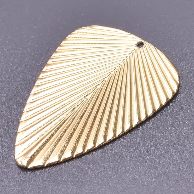 Real Gold Plated Stainless Steel Plant Charms For Jewelry Making Supplies Rose Plum Blossom Leaves 5pcs/Lot Pendant DIY Pendant