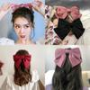 Elegant Satin Ribbon Hairpins With Big Bow For Women And Girls Accessories