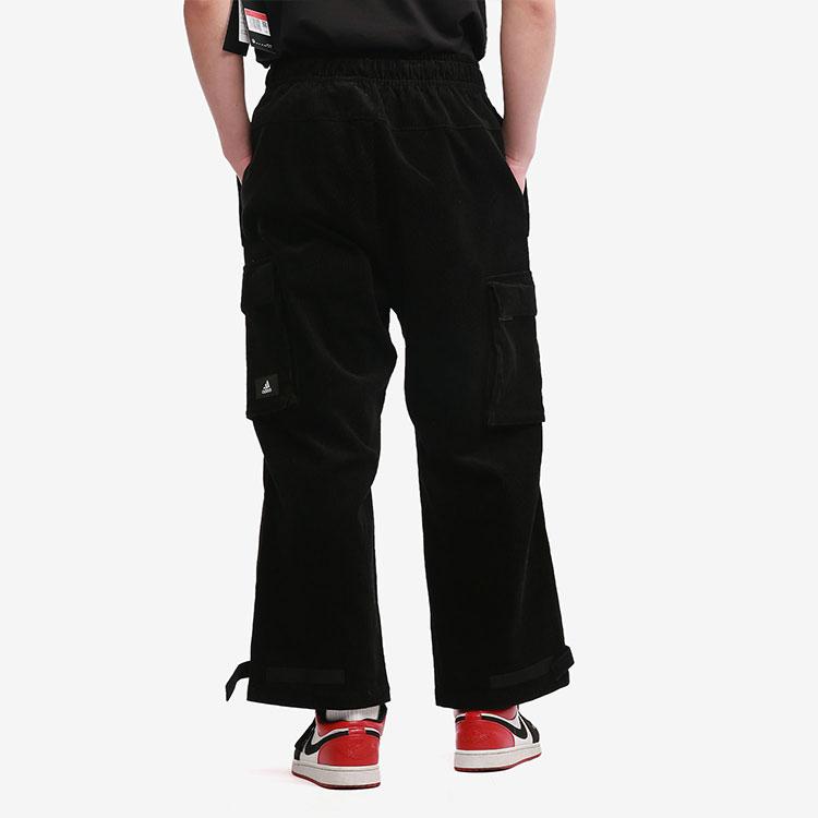 adidas Sport Utility Cargo Pants With Corduroy Pockets Men Bottoms Black GP0878