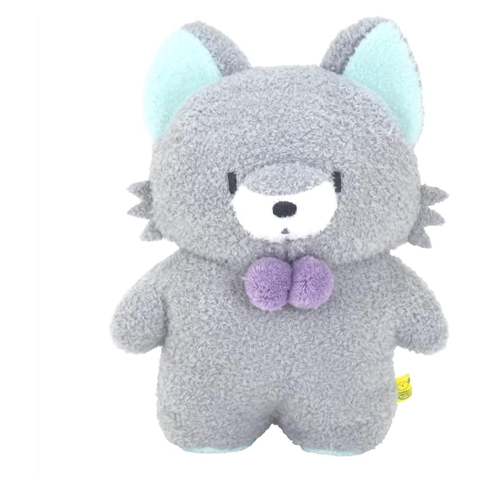 Sanlemon Fuwafuwa Tatton Wolf Plush Toy Gray M 22x28x21cm Animal Stuffed Animal