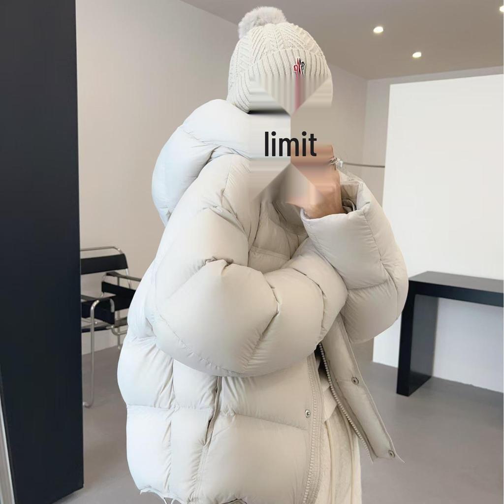 Women's Fashion Hooded Coat - True 90 Goose Down, Black, Warm Puff Style Jacket