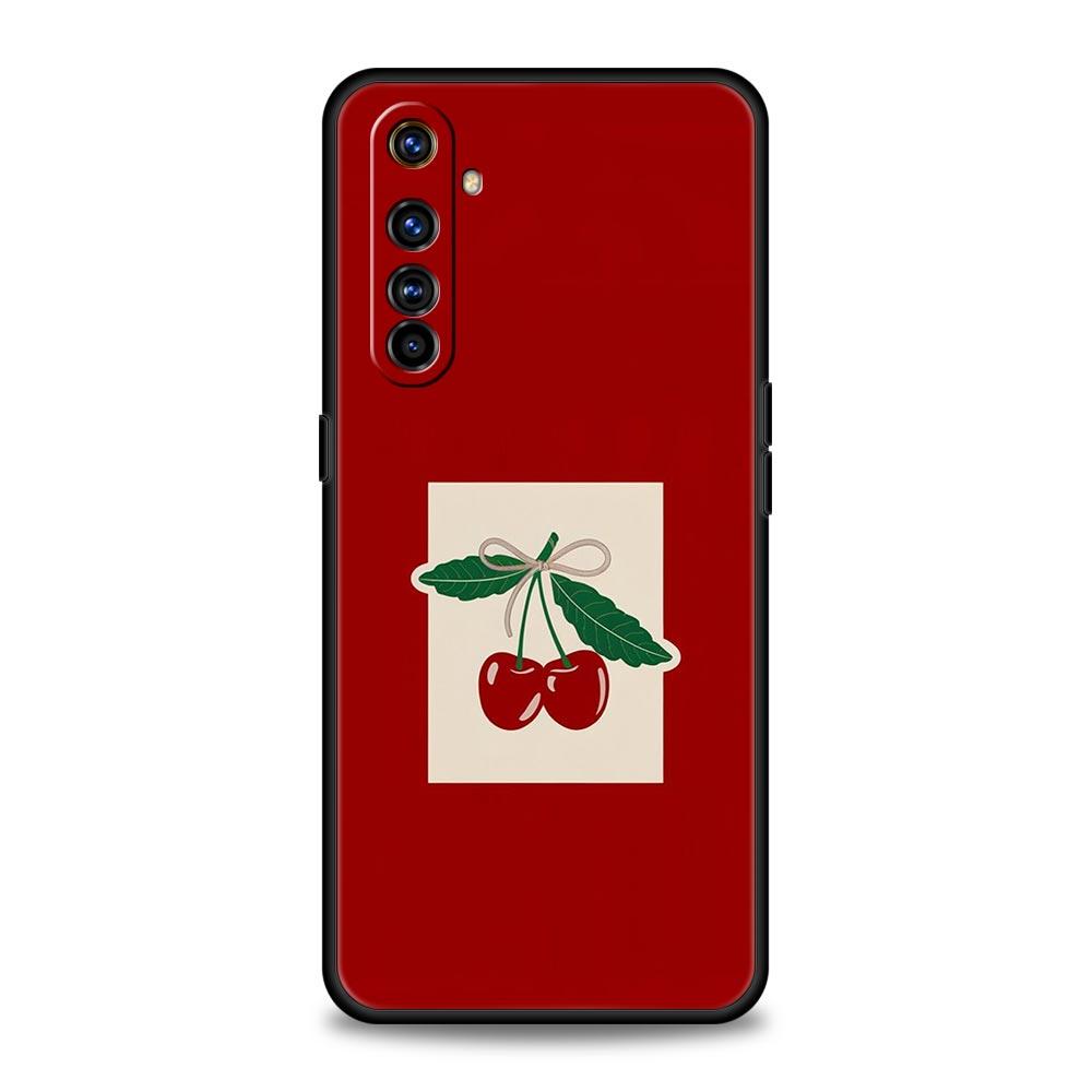 Red Cherry Phone Case For Realme 13 12 10 9 8 7 GT3 GT5 GT2 Pro Plus 5G C21 C25 C35 GT Neo 2 3 3T 5 Cover