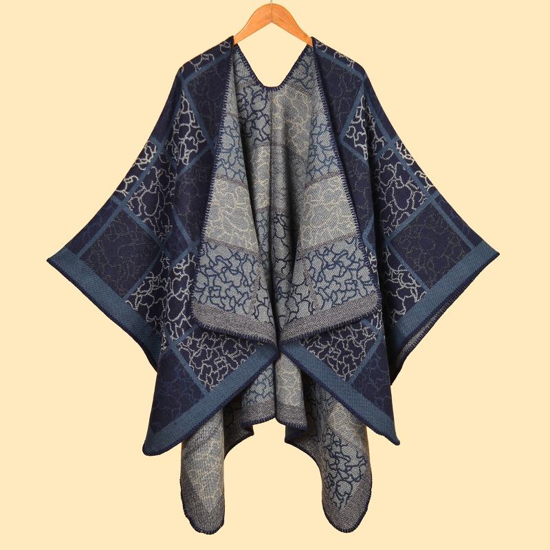 

Simple women s scarf shawl line checkered imitation cashmere warm shawl 130x150cm