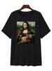 Funny Monday Lisa Mona Lisa Parody Graphic Tshirt Unisex Unisex Sarcastic Art Print Teecasual Summer Streetwear Top