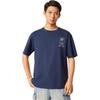 Li Ning Sports Lifestyle Series Letter Casual Simple Round Neck Pullover Short Sleeve T-Shirt Men T-Shirts Deep-Navy AHSV481-3