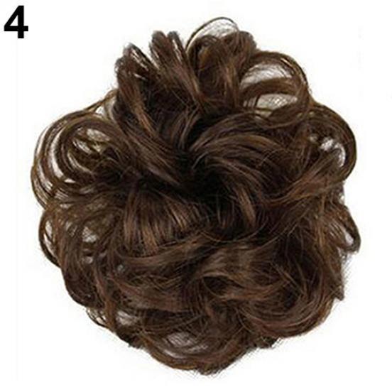 

Горячие женщины леди волнистые вьющиеся волосы булочка наращивание шиньон резинка для волос