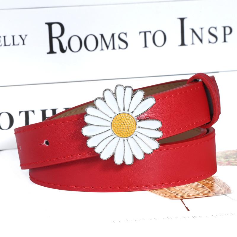 

Dress Casual Pants Belt Belt Girl Same Small Zouju Alloy Smooth Buckle Button Head 105cm красный
