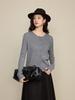2026 Autumn Retro Cable Knit Wool Sweater with Beaded Diamond Buttons