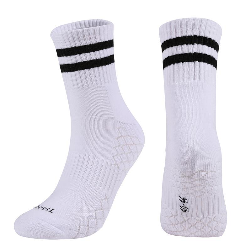 

Sports Tennis Socks Middle Tube Cotton Thickened Towel Bottom Breathable Reflective Basketball Badminton Socks One Size