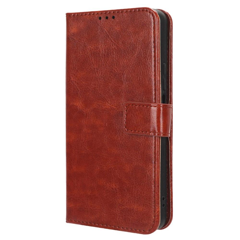 Flip Case for Oppo Reno 12FS / 12F, Crazy Horse Wallet, Brown