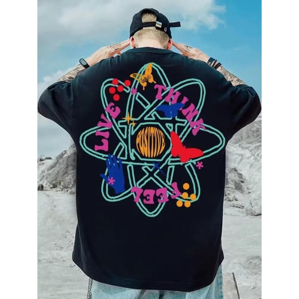Summer New Casual Loose T-shirt Short Sleeved Men's Fashion Loose Printing Large 8XL Hip Hop Couple Wear Half Sleeve Cotton Top