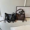 Belt Buckle Designer Women's Small 2024 Korean Fashion Shoulder Bag PU Leather Crossbody Bags Handbags and Purses