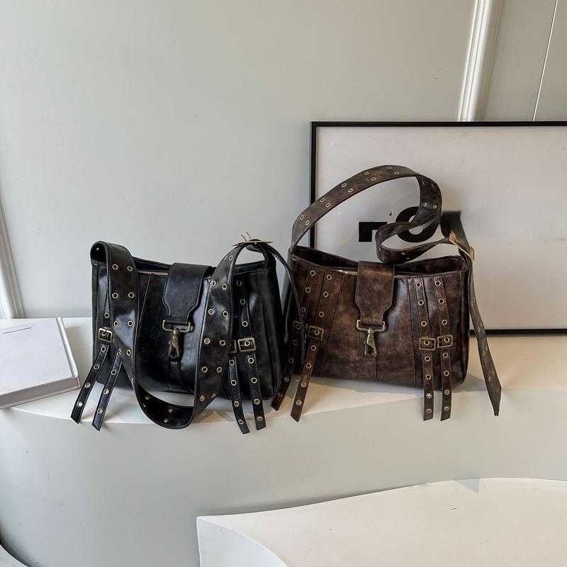Belt Buckle Designer Women's Small 2024 Korean Fashion Shoulder Bag PU Leather Crossbody Bags Handbags and Purses