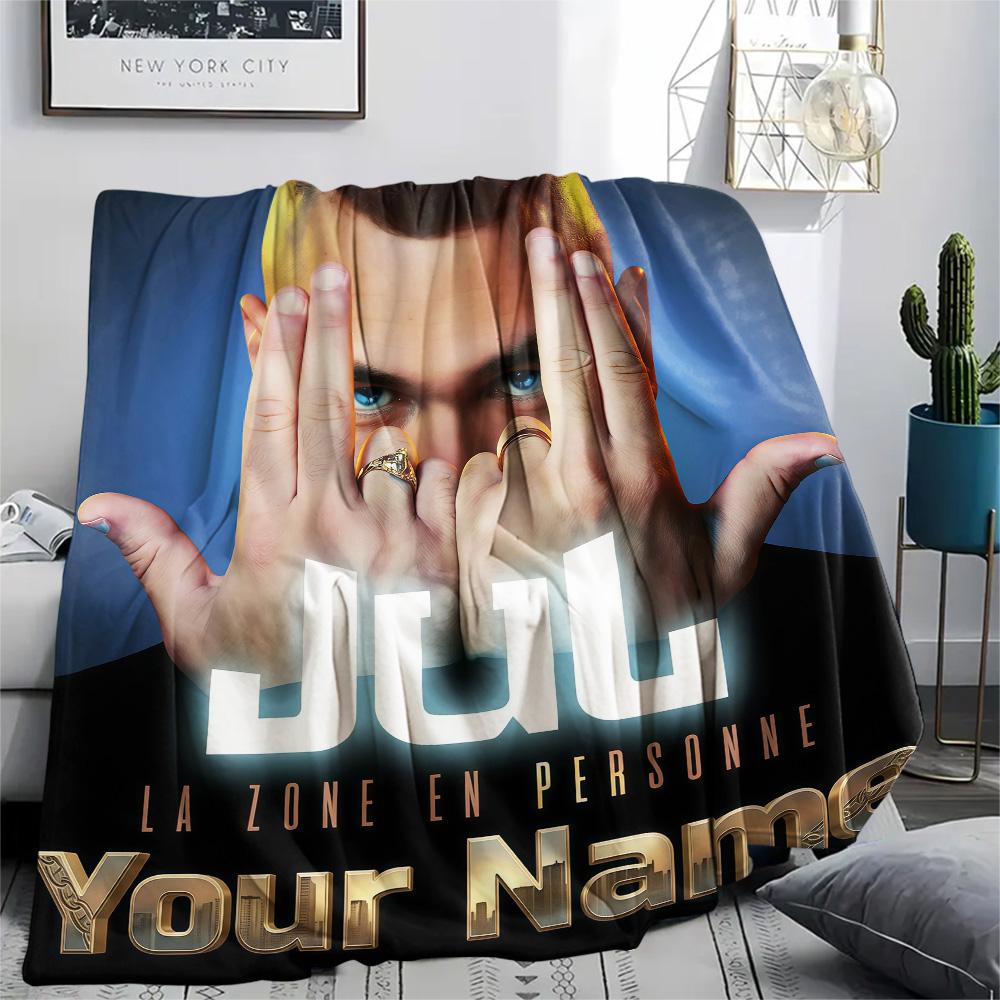 1PC Custom Name JuL C'est Pas Des Lol Patterned Flannel Blanket Suitable For All Seasons for Home Decor Warmth and Comfort Gifts Holiday Present -HE75