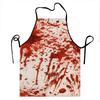 Halloween Horror Blood Splatter Apron with Black Cat and Coffee Cup Print,Perfect for Cooking, Gardening,or Holiday Party7.23