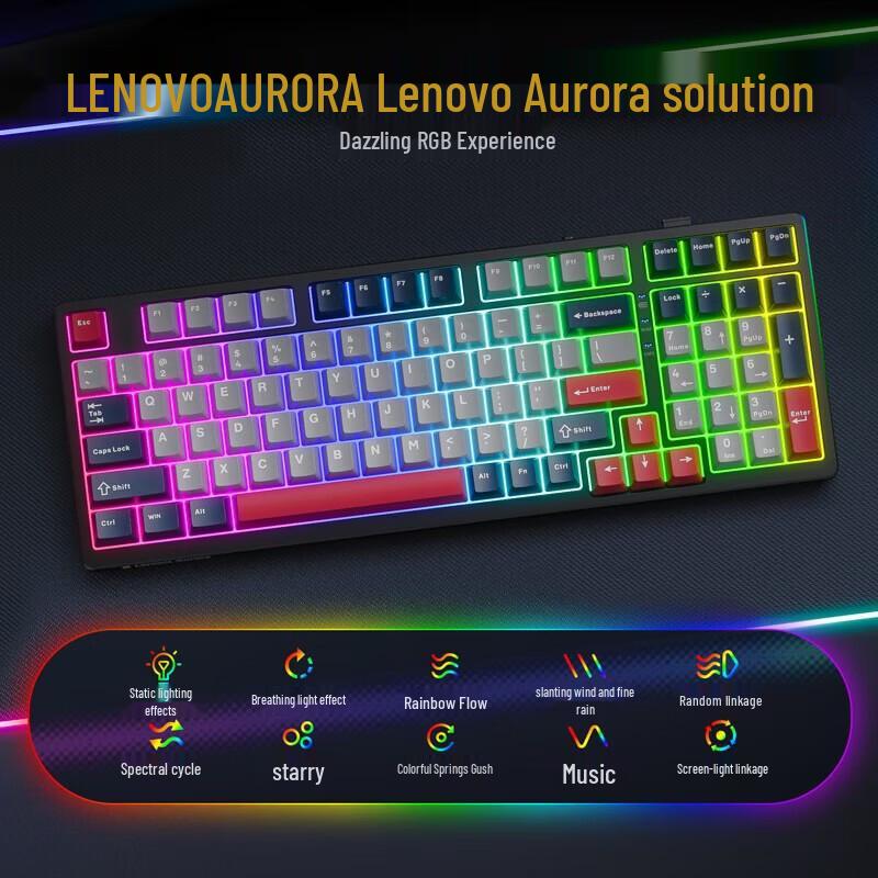 Lenovo GK10 98W Tri-Mode Hot-Swap RGB Mechanical Keyboard