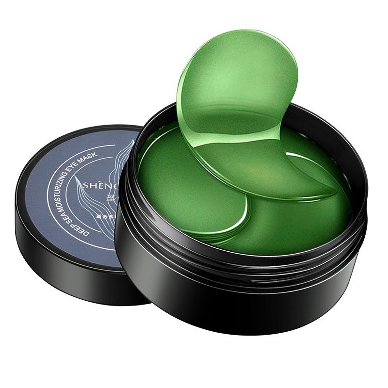 

Маска для глаз с зелеными водорослями - Нежный уход от темных кругов, Лифтинг, Повышение эластичности, 60 патчей