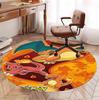 Pokemon Pattern Round Rug, Indoor/Outdoor Mat, for Picnic, Gameroom, Bedroom, Office, Living Room, Home Decor Carpet, Birthday Gift
