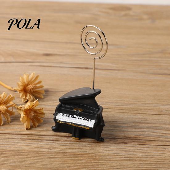 Piano Business Card Holder Holder, Resin Wedding Table Number Clip, DIY Memo Durable Stand Photo for Desk, Music Theme Home Office Decor, Gift Unique