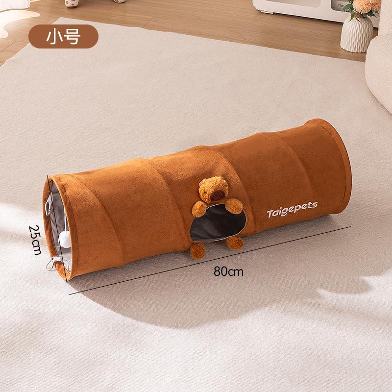 Cat Tunnel Straight Tube Foldable Cats Toy Cat Interactive Retractable Cat Nest Pet Supplies