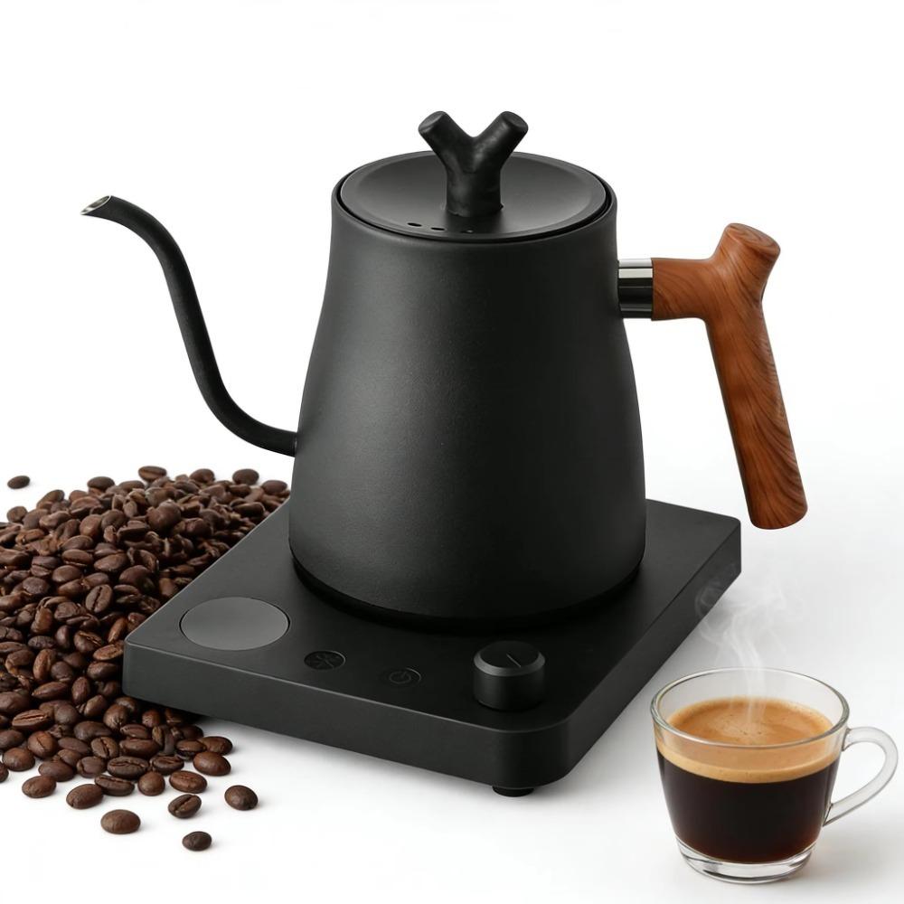 1000ML Gooseneck Electric Kettle Smart Temperature Control Automatic Power Shut-off Pour-Over Coffee Kettle Fast Boil