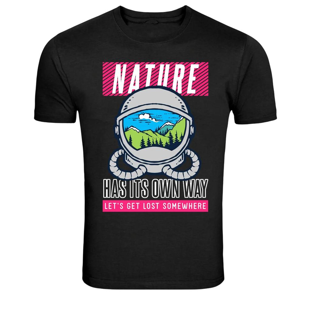 Nature Has Its Own Way Astronaut Graphic T-Shirt Adventure Nature Tee