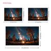 2D Camping Night Tapestry for Cabin Decor, Campfire with Friends Under the Milky Way