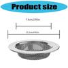 652F 3Pcs Stainless Steels Kitchen Sink Strainers Filter Basket Sink Debris Catcher for Efficient Draining Rustproof