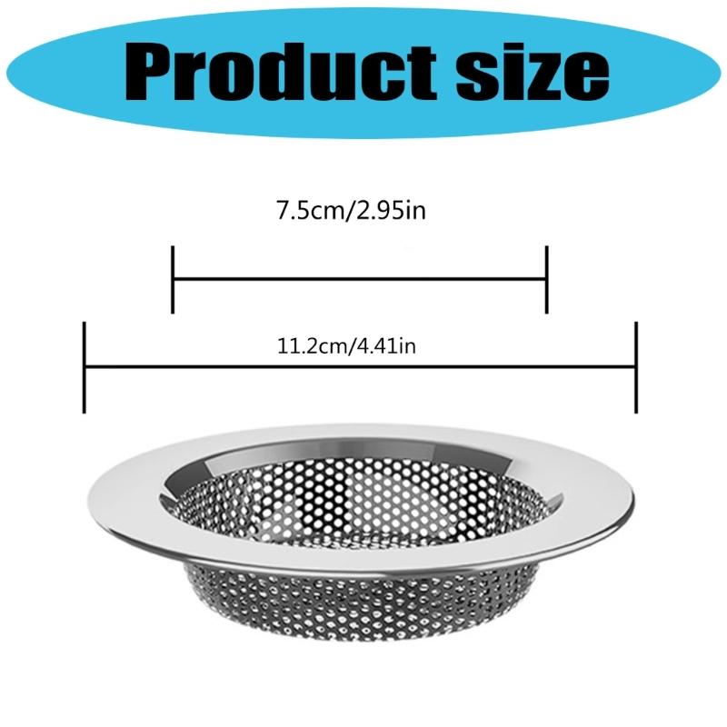 652F 3Pcs Stainless Steels Kitchen Sink Strainers Filter Basket Sink Debris Catcher for Efficient Draining Rustproof