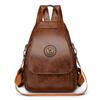 Soft Leather Backpack Women's Commuter Backpack Flip Multi-Functional Shoulder Bag