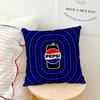 Kissenbezug Living Logo Zimmer Kopfteil Büro Blaues Kissen Schlafzimmer Lustiges Kissen Sofa Nickerchenzeit P-Pepsi Kissenbezug