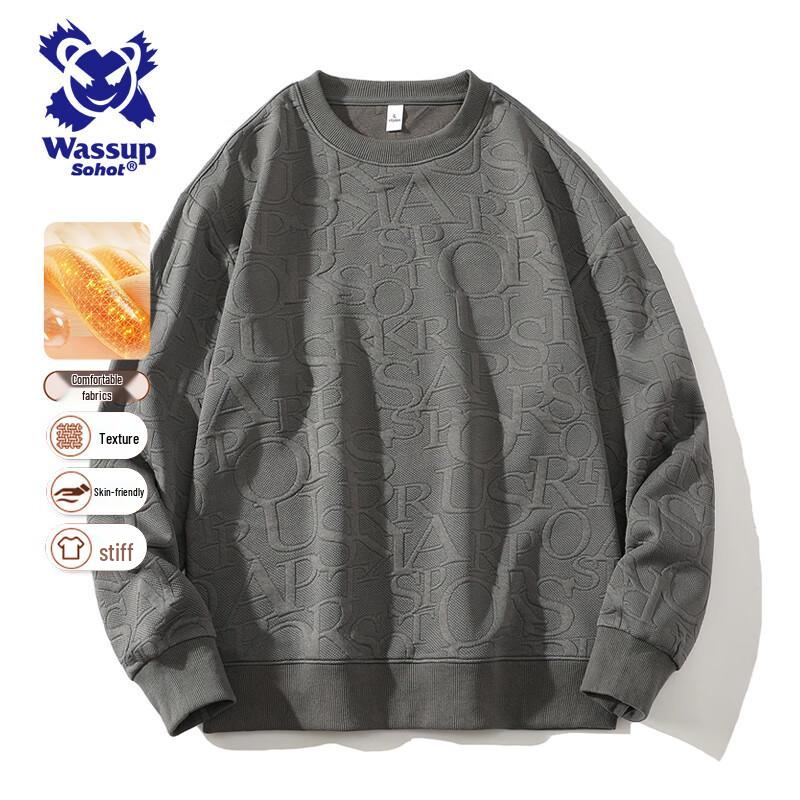 

Wassup Sohot Men s Casual Round Neck Long Sleeve Sweatshirt 4XL