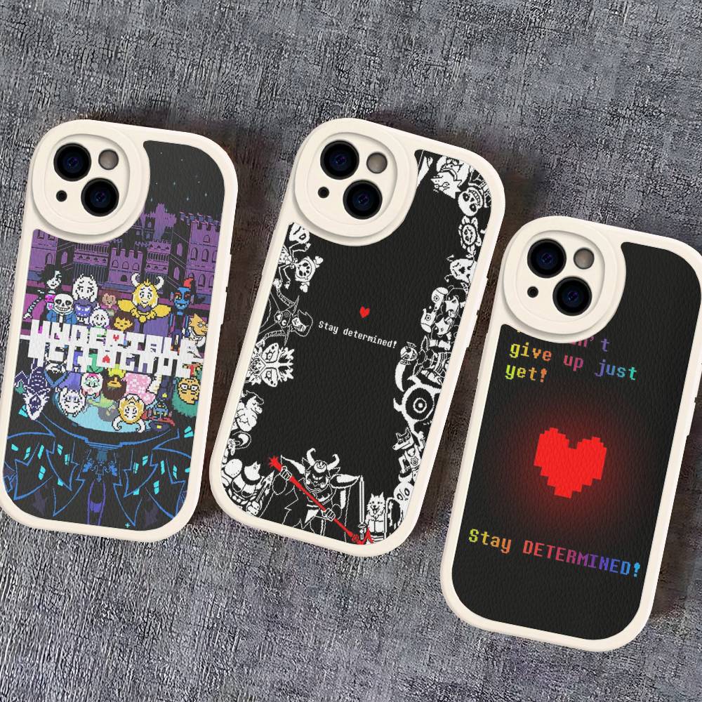 U-Undertale Game Phone Cover For IPhone 16 15 14 13 12 11 Pro Max Plus Leather Soft Case