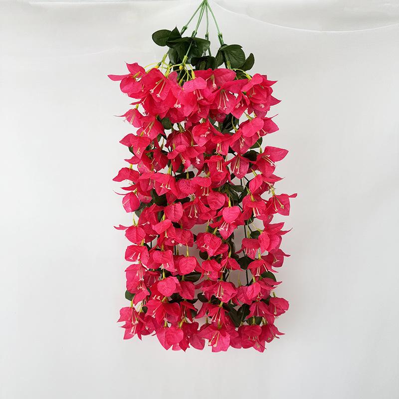 Artificial Bougainvillea Wall Hanging Flower Faux Silk Flower Bougainvillea Vine for Wedding Celling Home Hotel Floral Decor