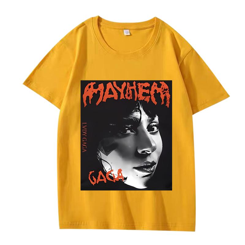 Vintage Lady Gaga T Shirt Unisex Women Oversized 100 Cotton Hot Sale Short Sleeve Streetwear Summer Fashion Unisex Plus Size Tops